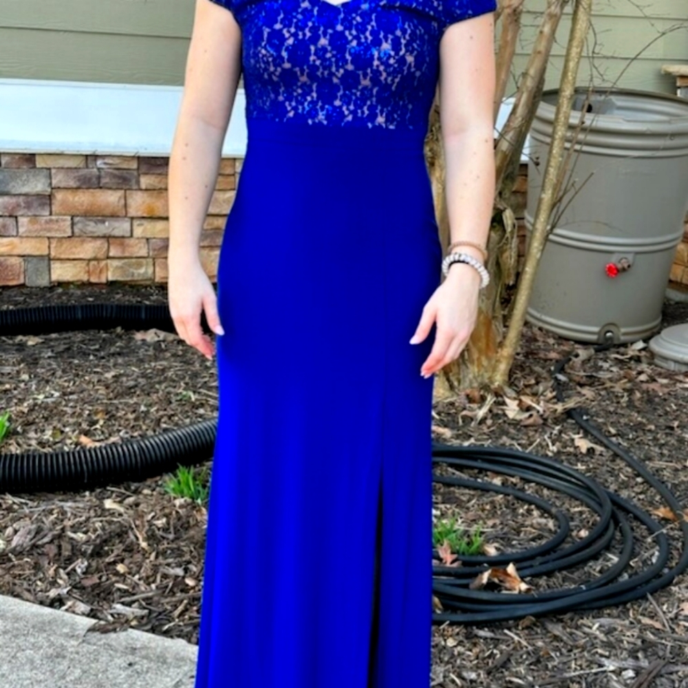 Royal blue prom dress